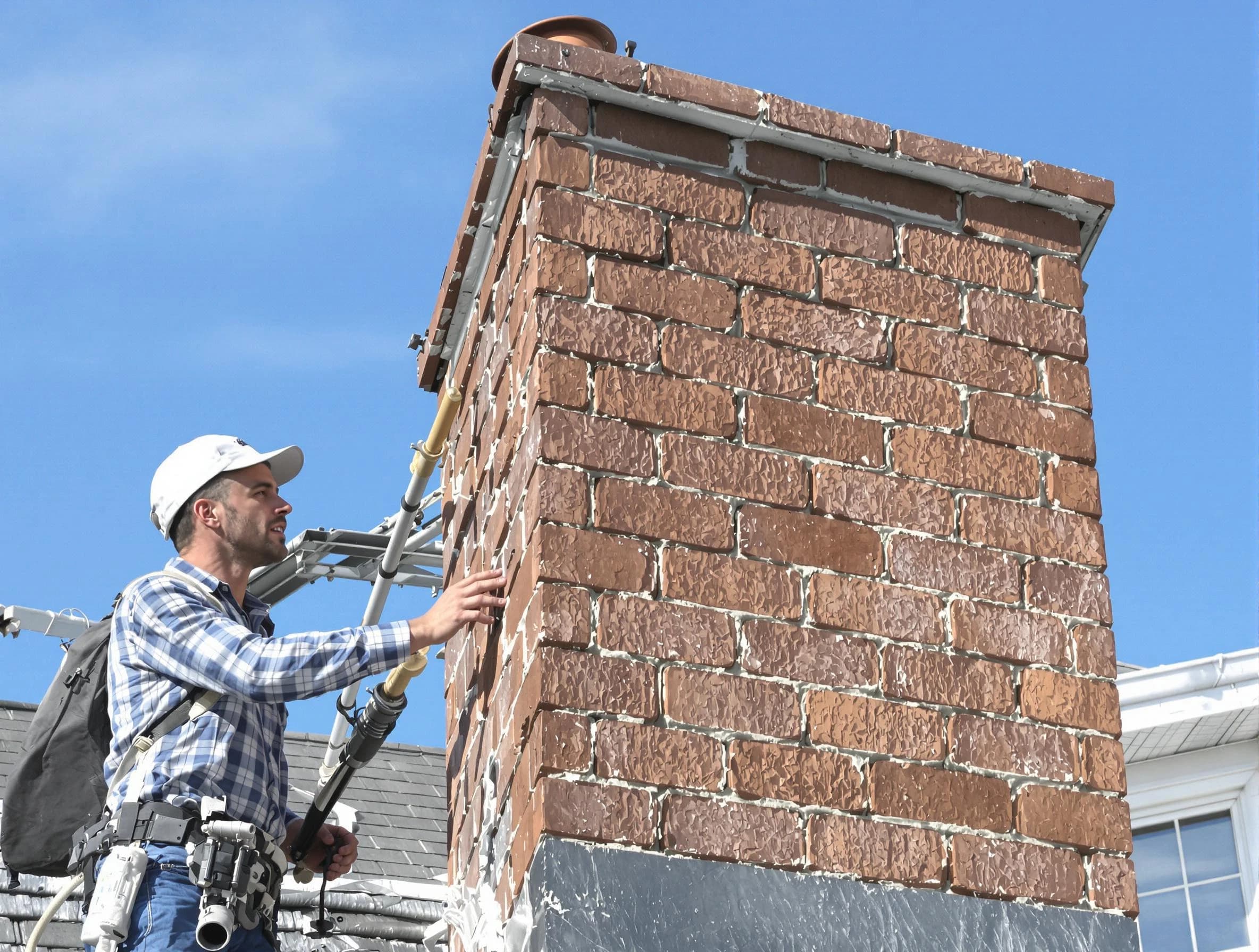 Brickwork for a chimney rebuild by Plainsboro Chimney Sweep in Plainsboro, NJ